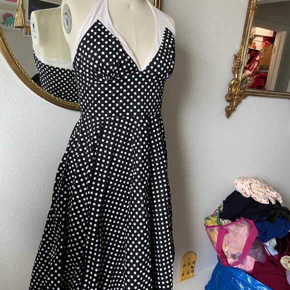 Polka Dot Halter Dress - Picture 7 of 7